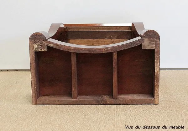 Petite Console en placage de Ronce d’Acajou de Cuba, époque Restauration – Début XIXe