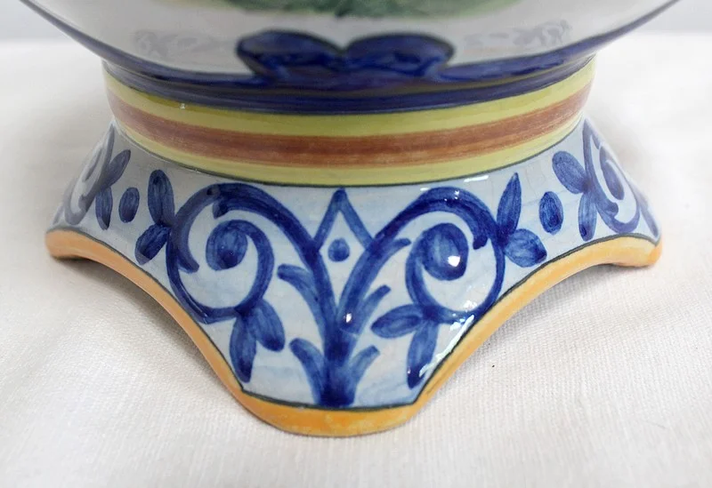 PAIR OF VASES IN QUIMPER FAIENCE