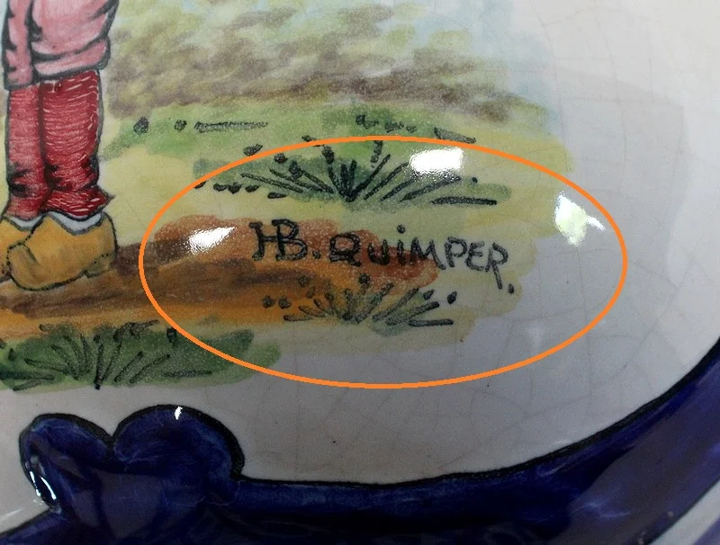 PAIR OF VASES IN QUIMPER FAIENCE