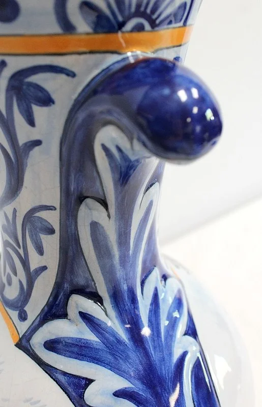 PAIR OF VASES IN QUIMPER FAIENCE