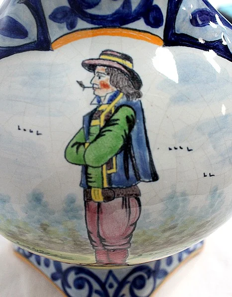 PAIR OF VASES IN QUIMPER FAIENCE