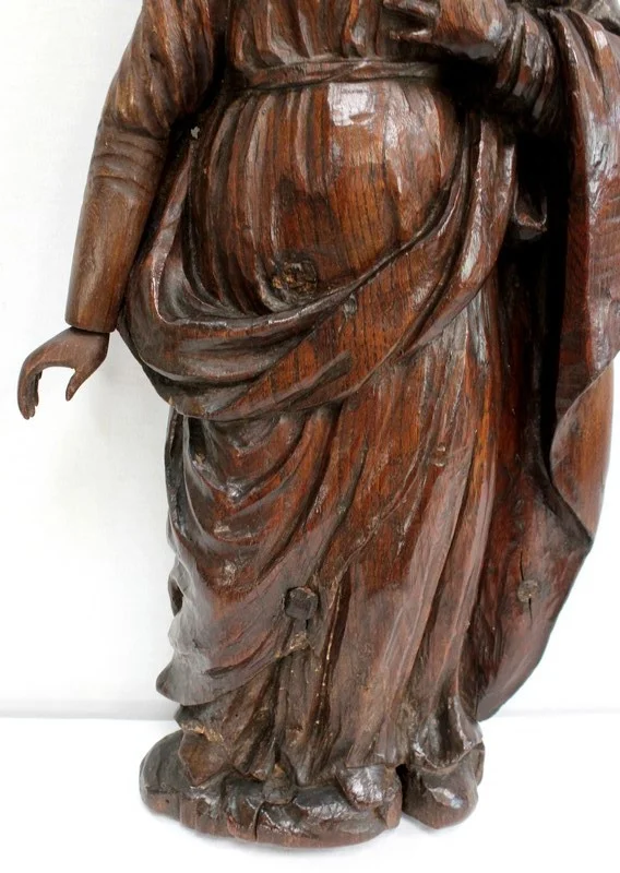Statue en Chêne d’une Sainte - XIXe