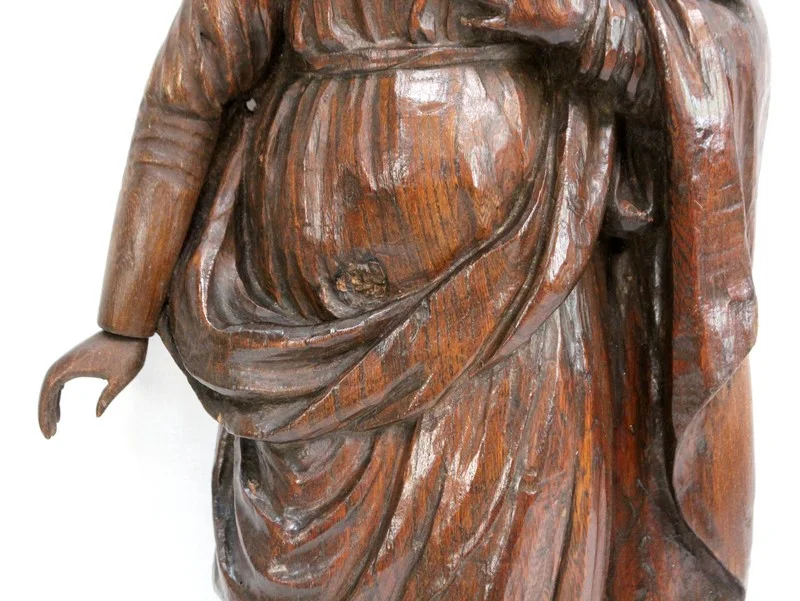 Statue en Chêne d’une Sainte - XIXe