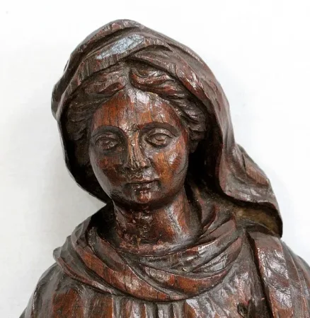 Statue en Chêne d’une Sainte - XIXe
