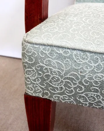 Ensemble 3 pièces, Paire de Fauteuils Bridge et Tabouret, Art Déco - 1940