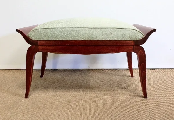 Ensemble 3 pièces, Paire de Fauteuils Bridge et Tabouret, Art Déco - 1940