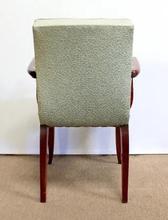 Ensemble 3 pièces, Paire de Fauteuils Bridge et Tabouret, Art Déco - 1940