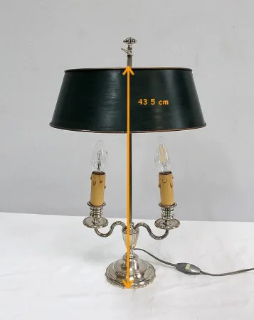 Lampe Bouillotte en Métal argenté, style Empire - Début XXe
