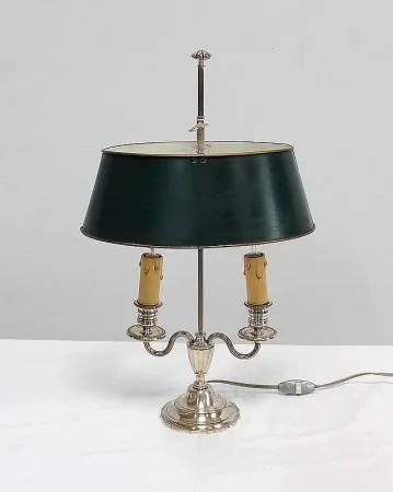 Lampe Bouillotte en Métal argenté, style Empire - Début XXe