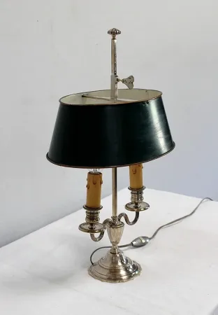 Lampe Bouillotte en Métal argenté, style Empire - Début XXe