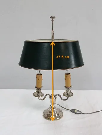 Lampe Bouillotte en Métal argenté, style Empire - Début XXe