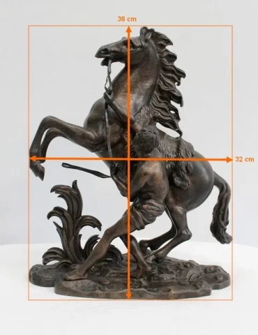 Bronze « Cheval de Marly », d’après G. Coustou – XIXe