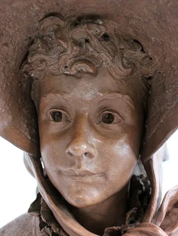 Important Buste de Femme en Terre Cuite, signé A. Blanc – Époque 1900