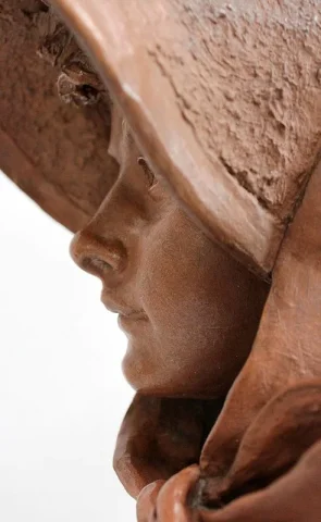 Important Buste de Femme en Terre Cuite, signé A. Blanc – Époque 1900
