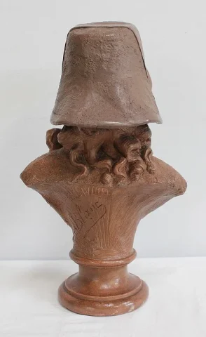 Important Buste de Femme en Terre Cuite, signé A. Blanc – Époque 1900