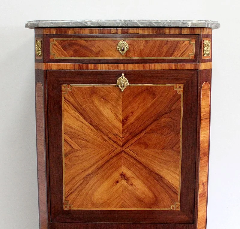 Petit Secrétaire en Bois précieux, époque Louis XVI – XVIIIe