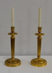 PAIR OF LOUIS XVI STYLE CANDLESTICKS