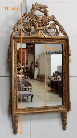 Miroir en Bois Doré, style Louis XVI – Début XIXe