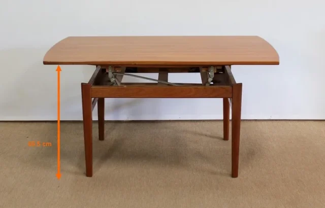 Table à système scandinave en Teck, modèle « Sesam » de Tingströms, par F. Ohlsson - 1960