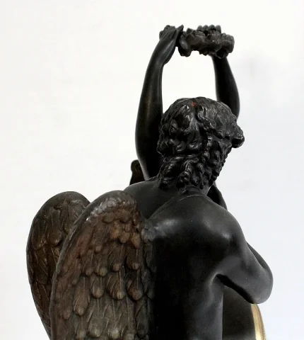 Pendule en Régule « Psyché couronnant l’Amour » d’après Claude Michallon - 1900