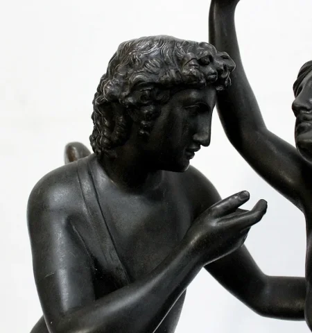 Pendule en Régule « Psyché couronnant l’Amour » d’après Claude Michallon - 1900