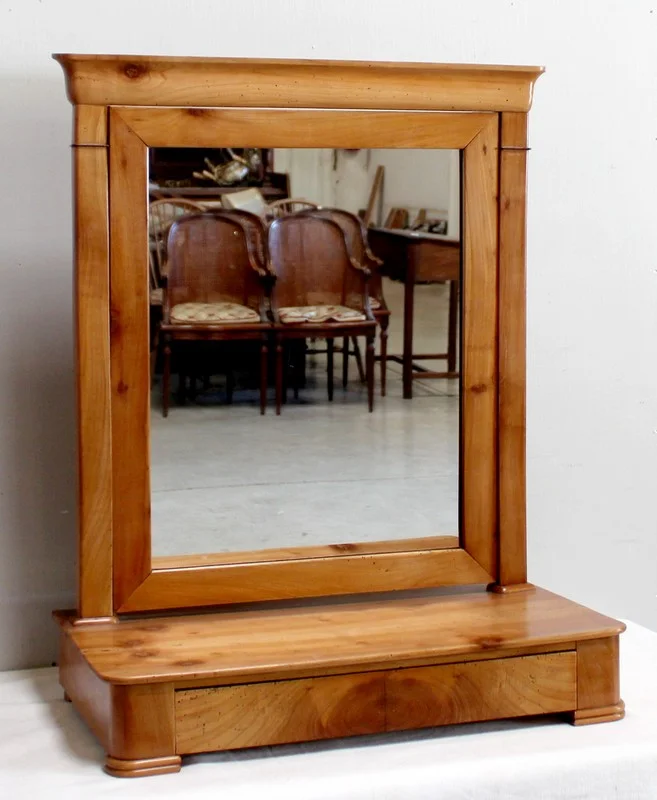 Psyché de Commode en Merisier Massif, époque Restauration – 1ère moitié du XIXe
