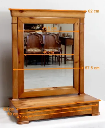 Psyché de Commode en Merisier Massif, époque Restauration – 1ère moitié du XIXe