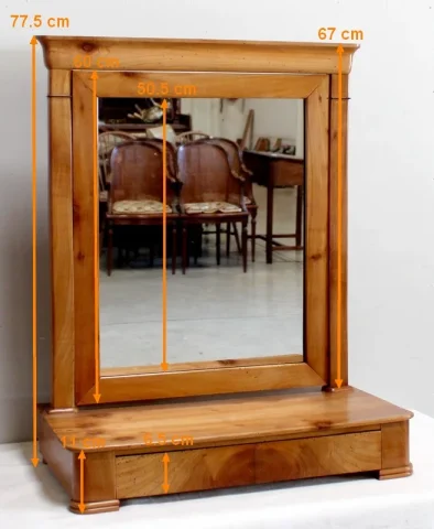 Psyché de Commode en Merisier Massif, époque Restauration – 1ère moitié du XIXe