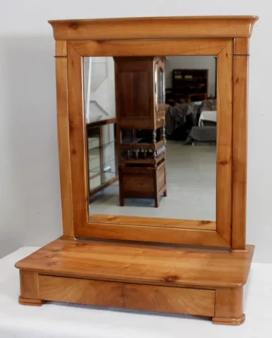 Psyché de Commode en Merisier Massif, époque Restauration – 1ère moitié du XIXe