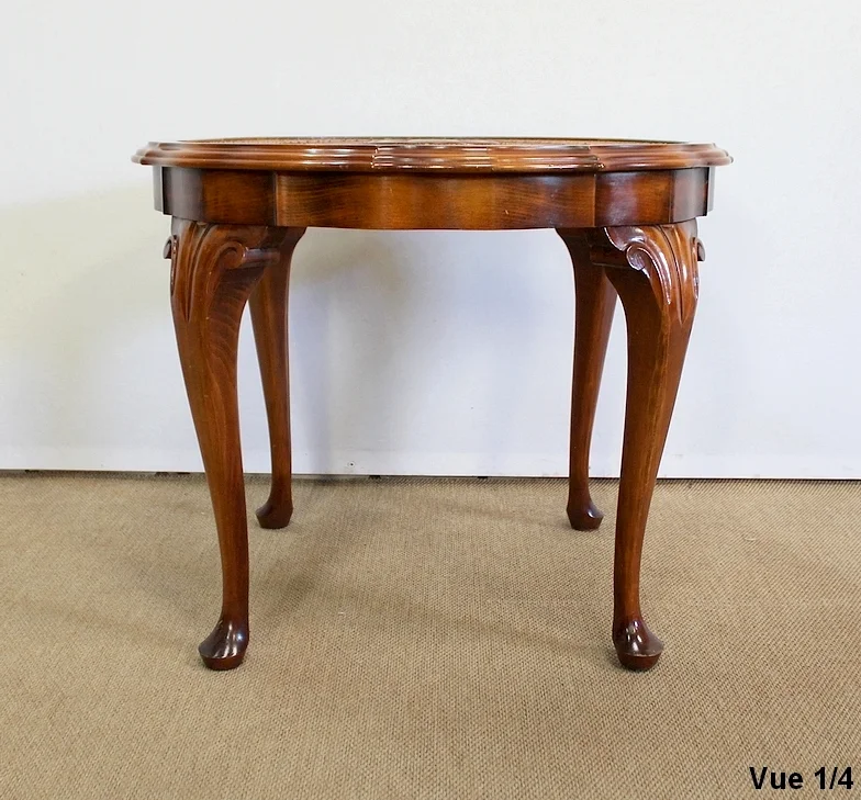 CHIPPENDALE STYLE TABLE  AND ARMCHAIRS