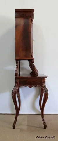 Écritoire Vitrine en Acajou massif, époque Napoléon III - 1850