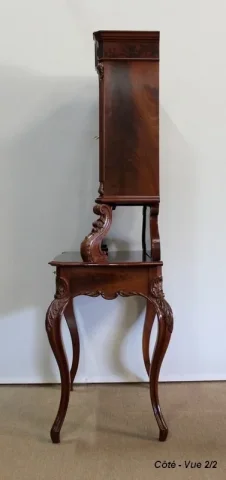 Écritoire Vitrine en Acajou massif, époque Napoléon III - 1850
