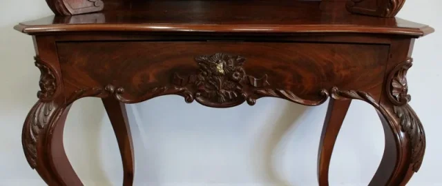 Écritoire Vitrine en Acajou massif, époque Napoléon III - 1850