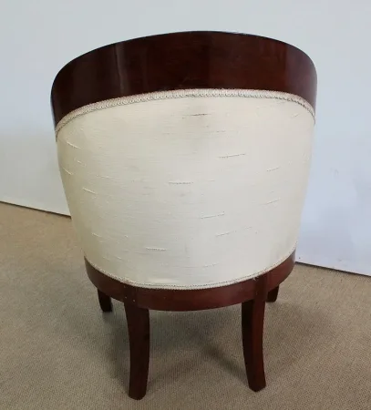 Paire de Fauteuils Gondoles en Acajou massif, époque Restauration – Début XIXe
