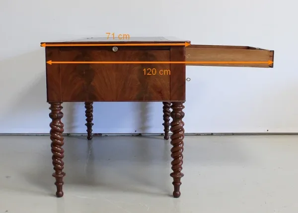 Bureau Plat en Acajou, époque Restauration – Début XIXe