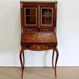 Petit Bureau Vitrine en Palissandre et Marqueterie, époque Napoléon III – Milieu XIXe