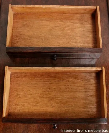 Petit Bureau Vitrine en Palissandre et Marqueterie, époque Napoléon III – Milieu XIXe