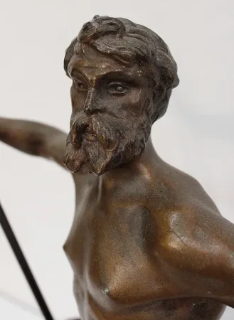 Bronze à Patine Brune et Dorée, « Le Travail », par Rousseau – Début XXe