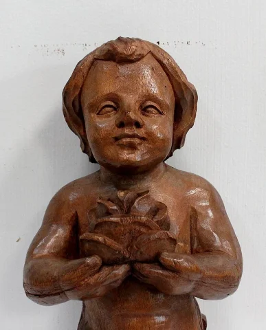 Ange en Bois Sculpté – Début XXe