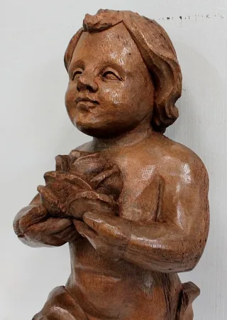 Ange en Bois Sculpté – Début XXe
