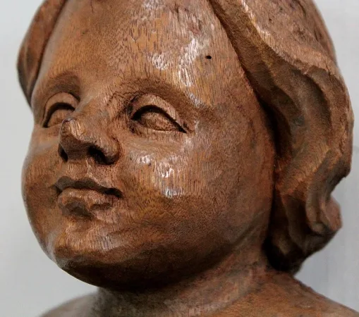 Ange en Bois Sculpté – Début XXe