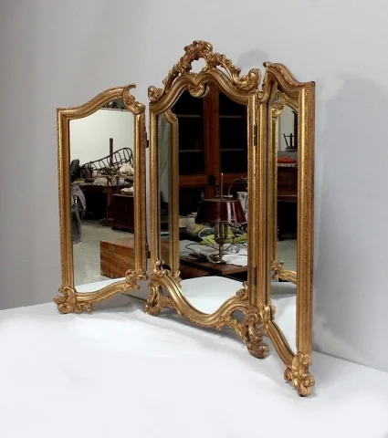 Miroir triptyque, style Louis XV – Milieu XXe