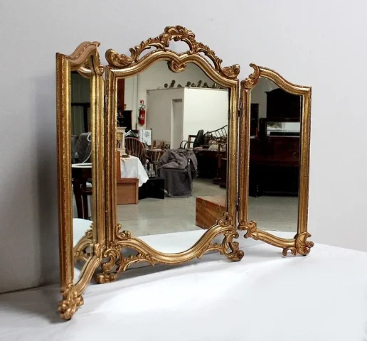 Miroir triptyque, style Louis XV – Milieu XXe