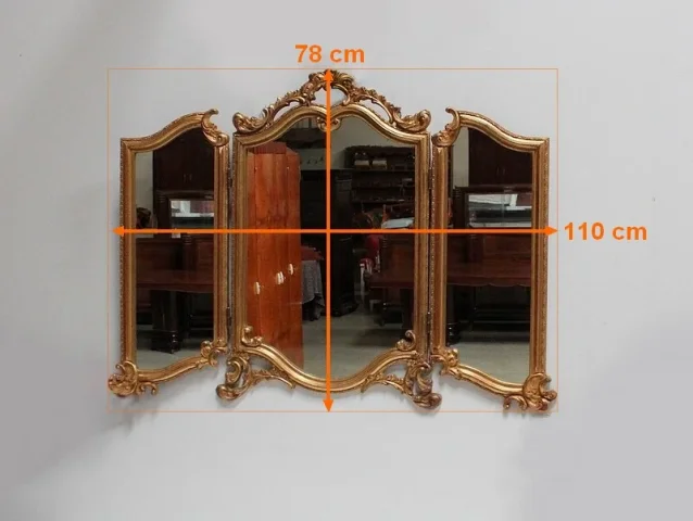 Miroir triptyque, style Louis XV – Milieu XXe