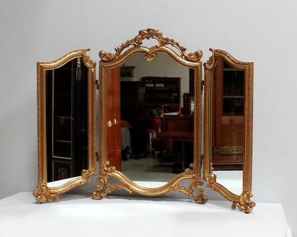Miroir triptyque, style Louis XV – Milieu XXe