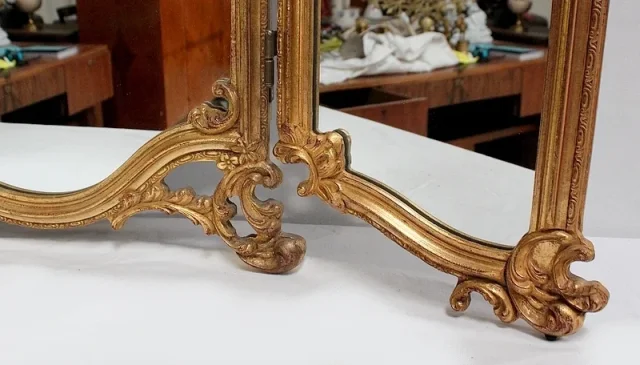 Miroir triptyque, style Louis XV – Milieu XXe