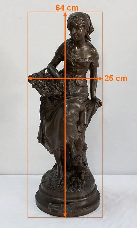 SPELTER SCULPTURE by Louis-Emile CANA