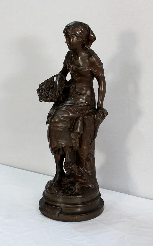 SPELTER SCULPTURE by Louis-Emile CANA