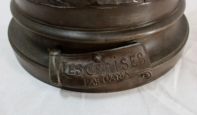 Important Régule « Les Cerises » par L-E Cana – Fin XIXe