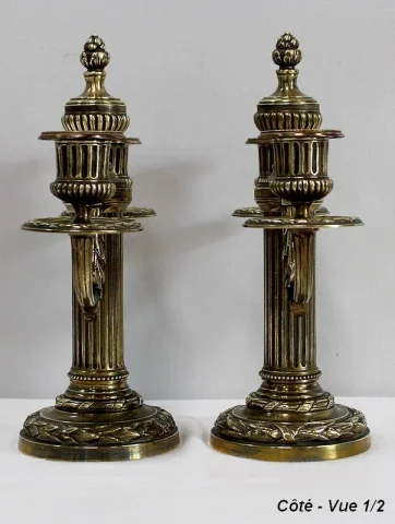 PAIR OF LOUIS XVI STYLE CANDELABRA